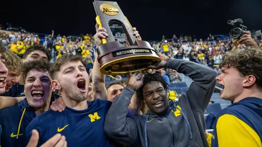 Men's Gymnastics NCAA Trophy Celebration