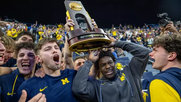 Men's Gymnastics NCAA Trophy Celebration
