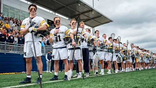 Men's lacrosse team pre match