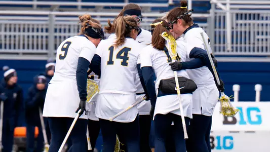Women's Lacrosse Group Huddle