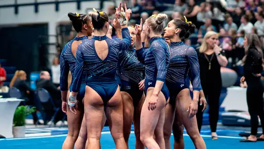 Women's Gymnastics Team Huddle