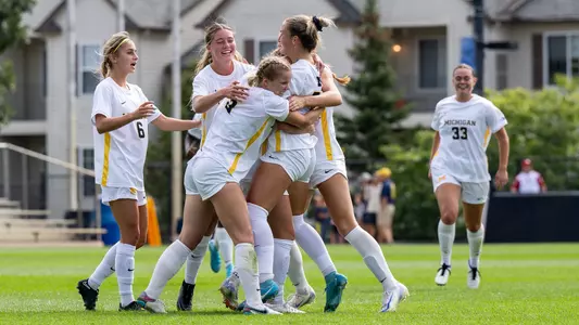 Women's soccer team celebration