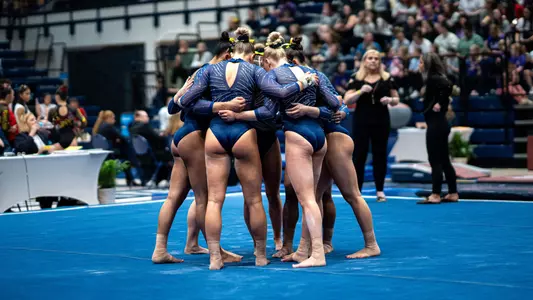 Women's Gymnastics Team Huddle