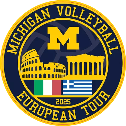 Michigan Volleyball European 2025 Tour logo