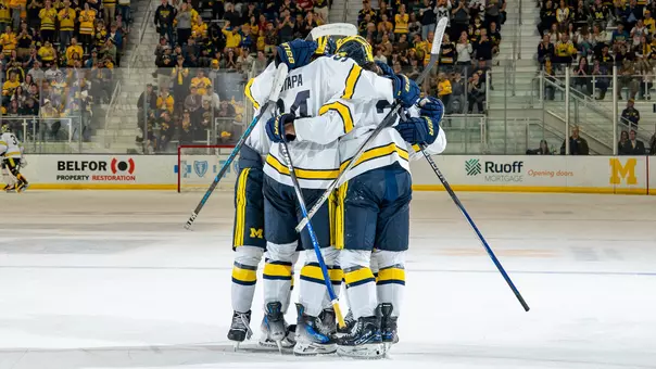 Ice Hockey Group Celebration