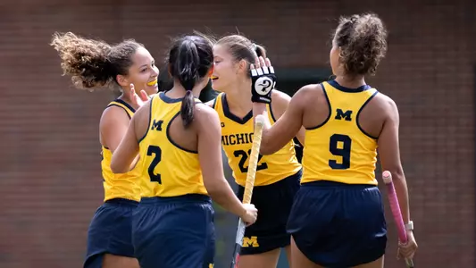 Field hockey team celebration