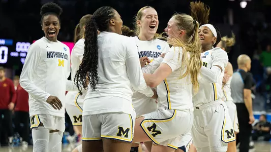 Women's basketball celebration