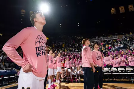 02/05/25
The University of Michigan men’s basketball team defeated the Oregon Ducks, 80-76, at Crisler Arena on February 5, 2025 in Ann Arbor, MI.