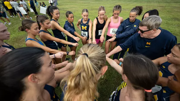 Women's Cross Country Team Huddle