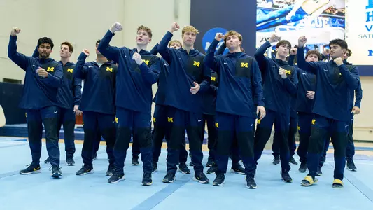Men's Gymastics Team Celebration