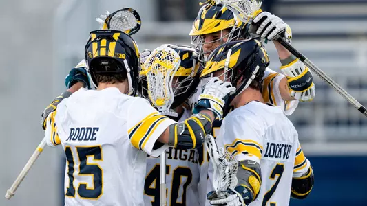 Men's Lacrosse Group Huddle
