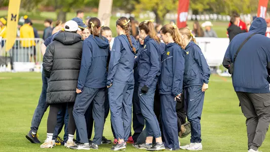Women's Cross Country Team Huddle