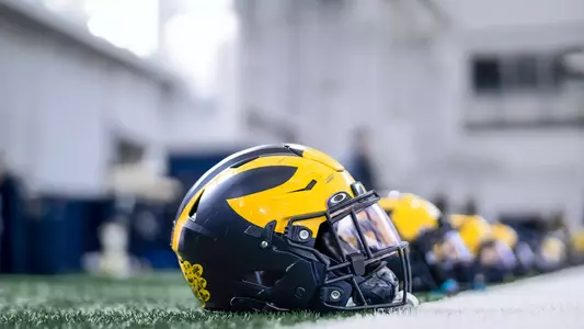 Footabll Helmets on Turf