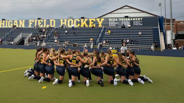 Field Hockey team huddle