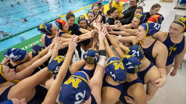 Water Polo Team Huddle