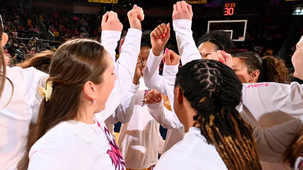 Women's Basketball Team Huddle