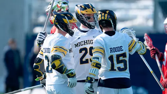 Men's Lacrosse Goal Celebration