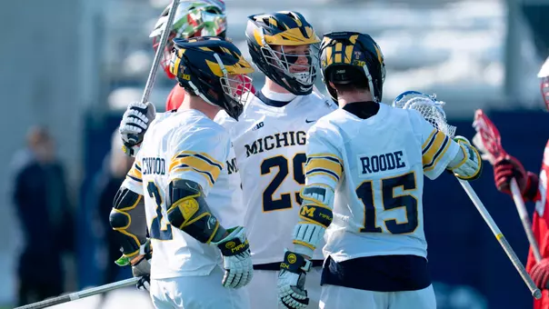 Men's Lacrosse Goal Celebration