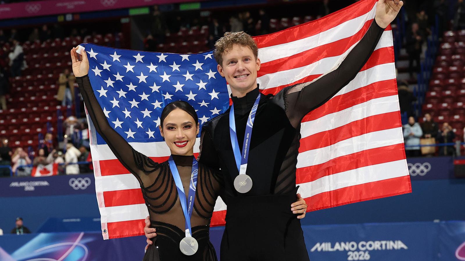 U-M Alum Bates Claims Olympic Silver in Individual Ice Dance - University of Michigan Athletics