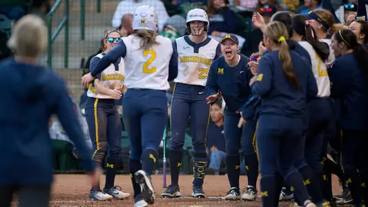 Michigan softball homerun celebration