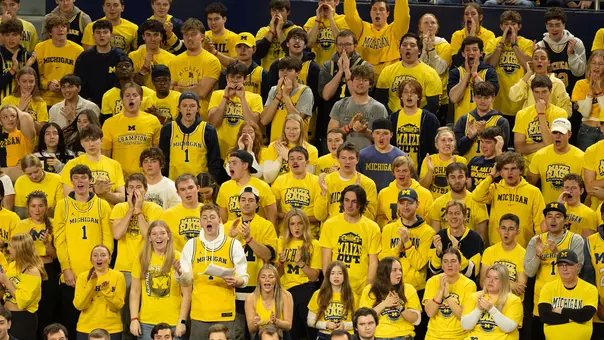 Men's basketball student section crowd generic