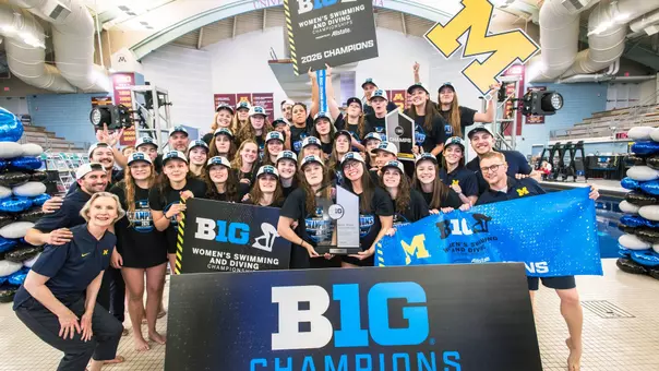 Women's Swimming and Diving Big Ten Champions Team Photo