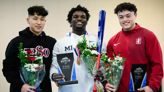 From left: Yul Moldauer, Fred Richard, David Shamah