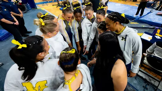 Women's Gymnastics Team Huddle