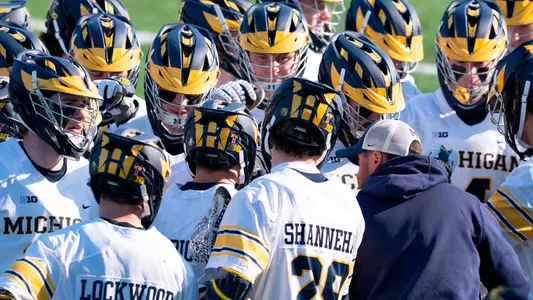 Men's Lacrosse Team Huddle