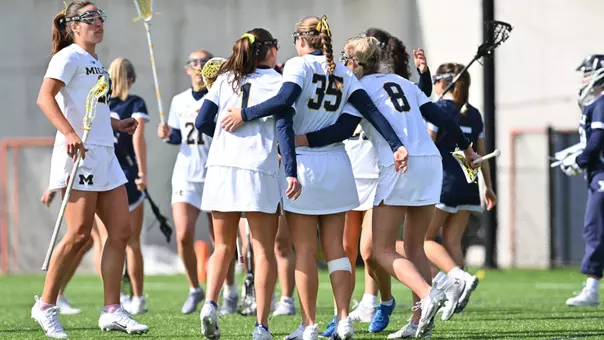 Michigan Women's Lacrosse Huddle