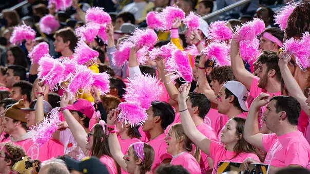 Men's Basketball Fans in Pink