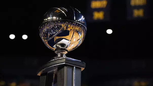 Michigan men's basketball 2025-26 Big Ten regular season trophy