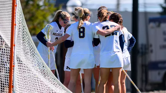Women's Lacrosse Group Huddle