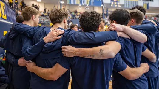 Michigan Men's Gymnastics Huddle