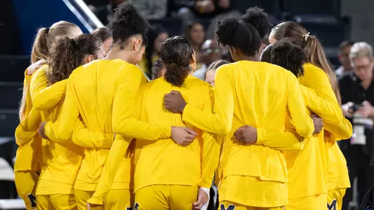 Michigan Women's Basketball Huddle