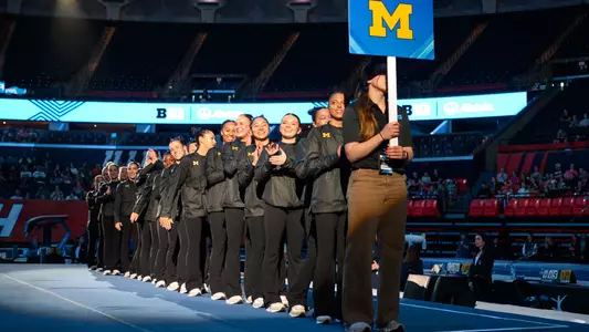 Women's gymnastics lineup pre-meet