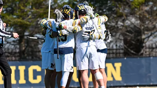 Men's Lacrosse Team Huddle