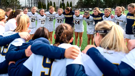 Women's Lacrosse Team Huddle