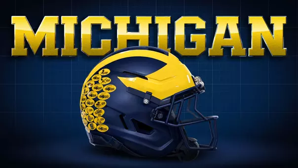 Michigan Football helmet graphic