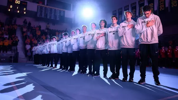 Men's gymnastics pre-meet lineup