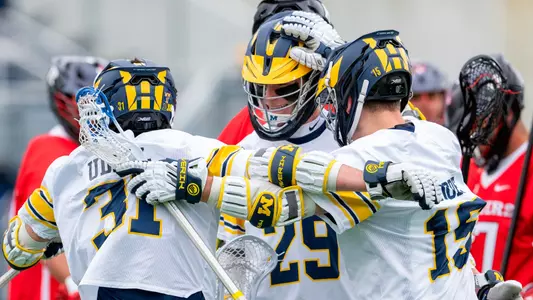 Men's Lacrosse Goal Celebration