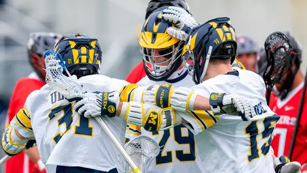 Men's Lacrosse Goal Celebration