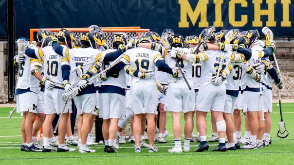 Men's Lacrosse Team Huddle
