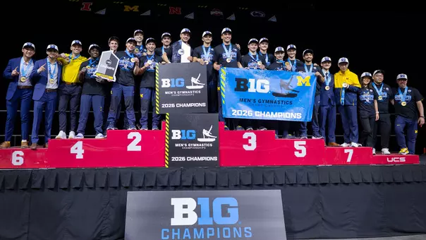 Men's Gymnastics 2026 Big Ten Champions - Podium