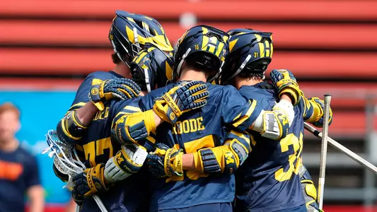 Men's Lacrosse Group Huddle