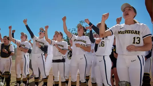 Michigan Softball Postgame Celebration