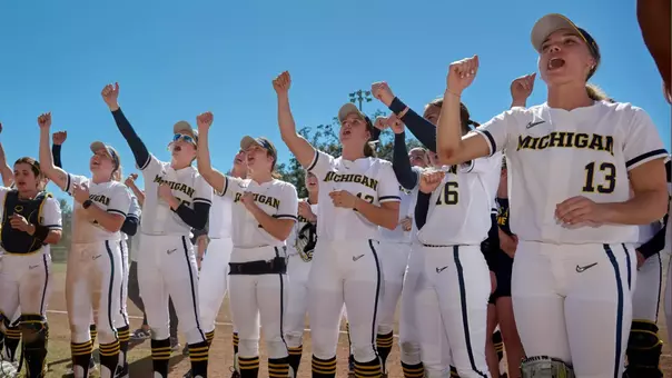 Michigan Softball Postgame Celebration