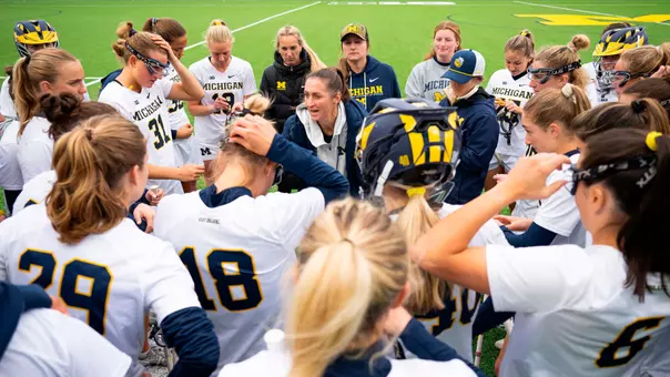 Women's Lacrosse Team Huddle