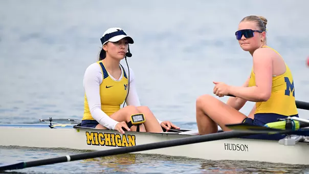 Rowing action in the water