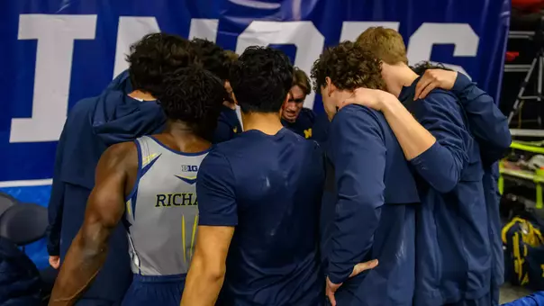 Men's Gymnastics Team Huddle